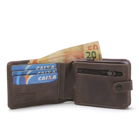 Carteira Masculina Couro Plus