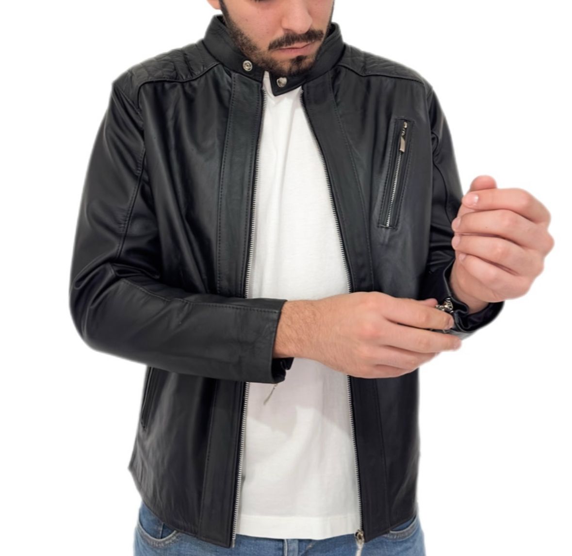 Jaqueta de Couro Bovina Stillo Slim