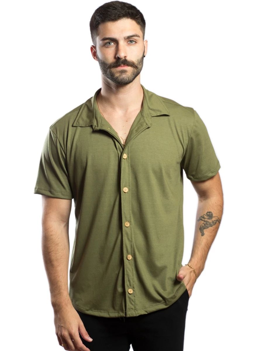 Camisa Slim Masculina Malha Premium Stillo