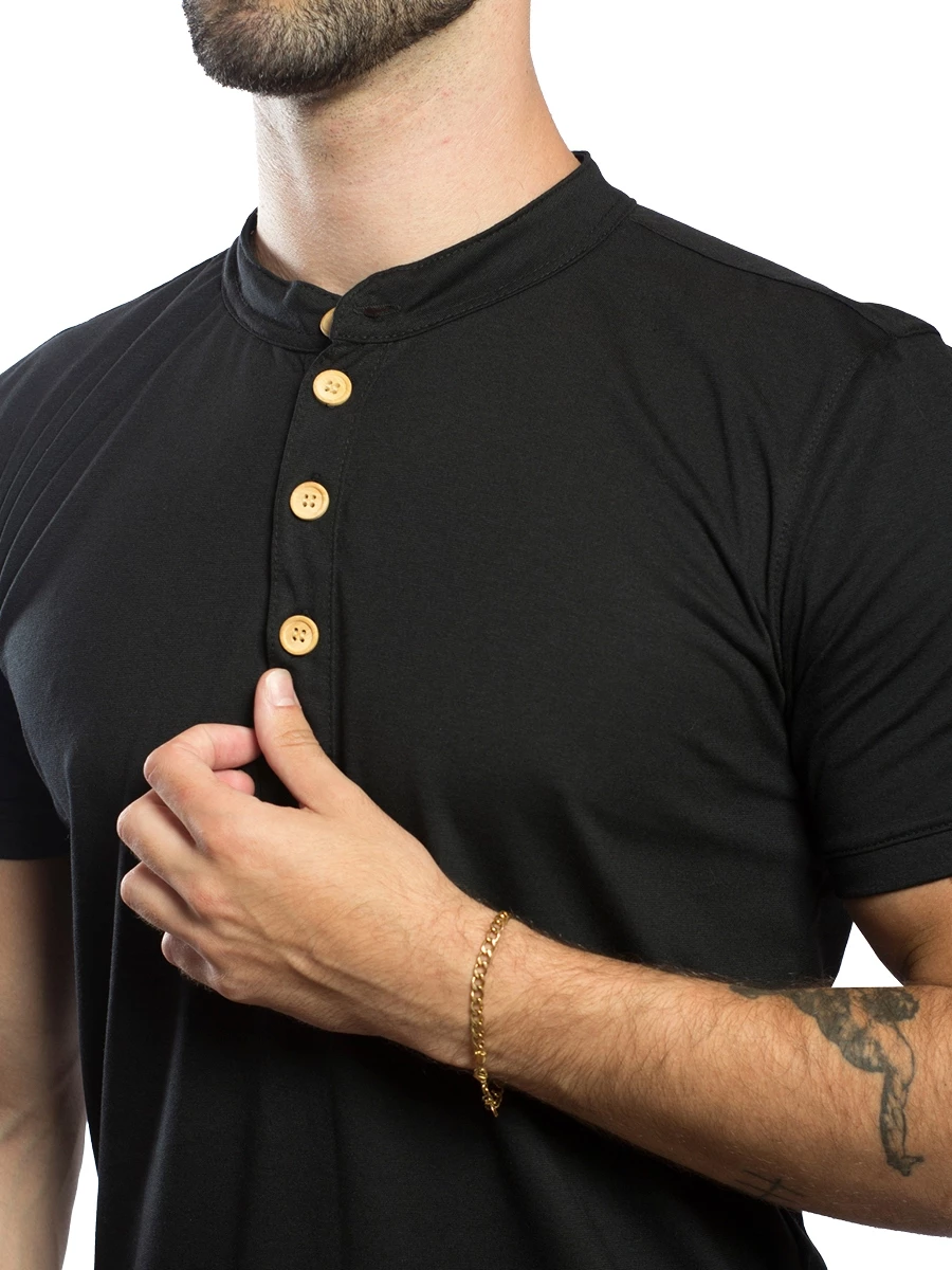 Camisa Masculina Gola Padre Stillo
