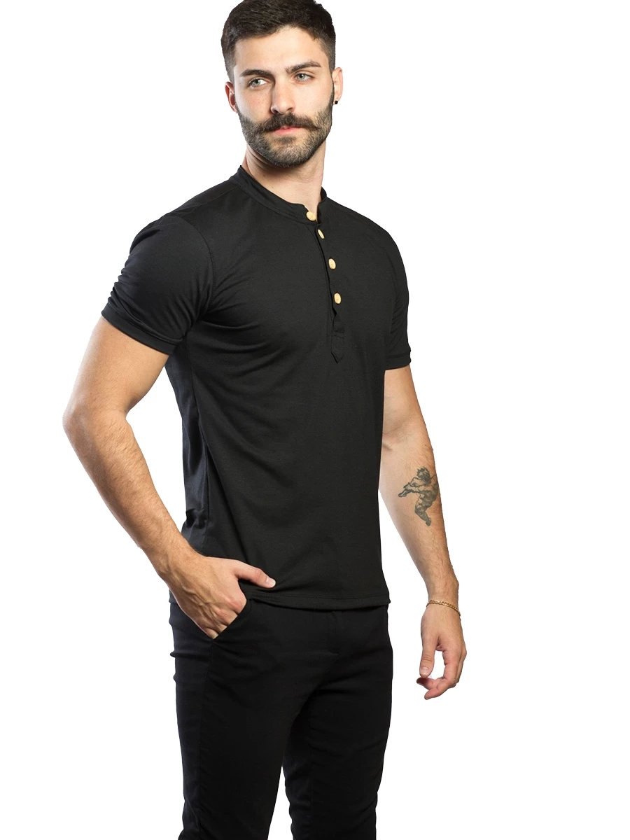 Camisa Masculina Gola Padre Stillo