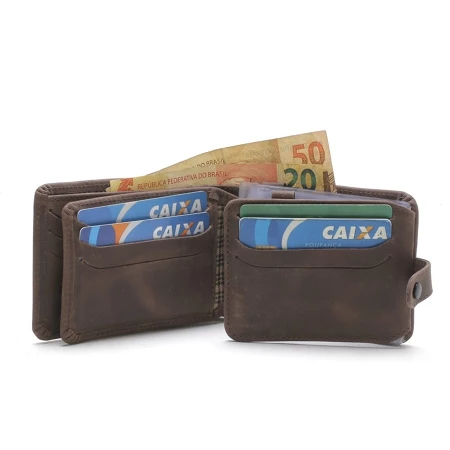 Carteira Masculina Couro Plus