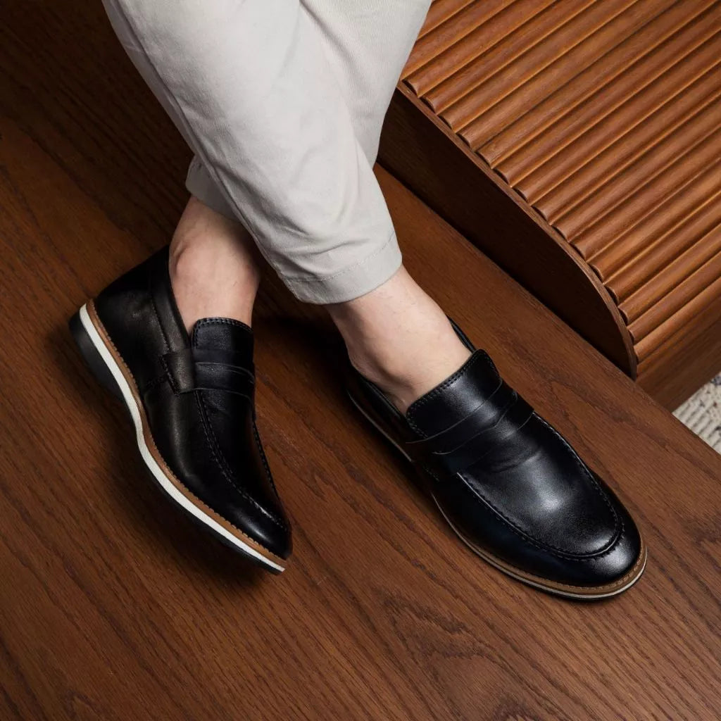 Sapatilha Masculina Mocassim Preto Sapato Mocassim Social Milan