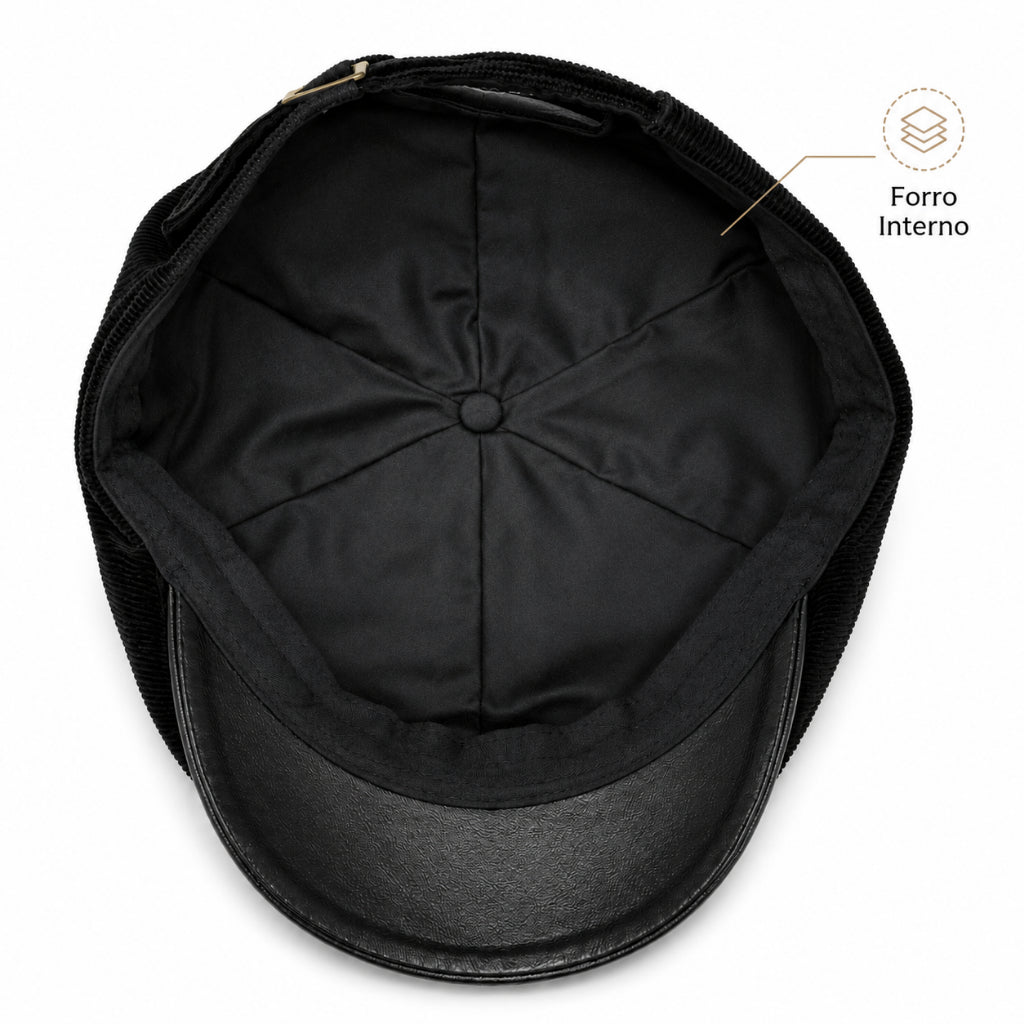 boina masculina, boina veludo cotelê, boina masculina veludo cotelê, boina retrô, boina masculina retrô, boina inglesa, boina masculina inglesa, boina clássica, boina masculina clássica, boina ajustável, boina com fivela, boina com aba de couro, boina couro sintético, boina elegante, boina casual, boina europeia